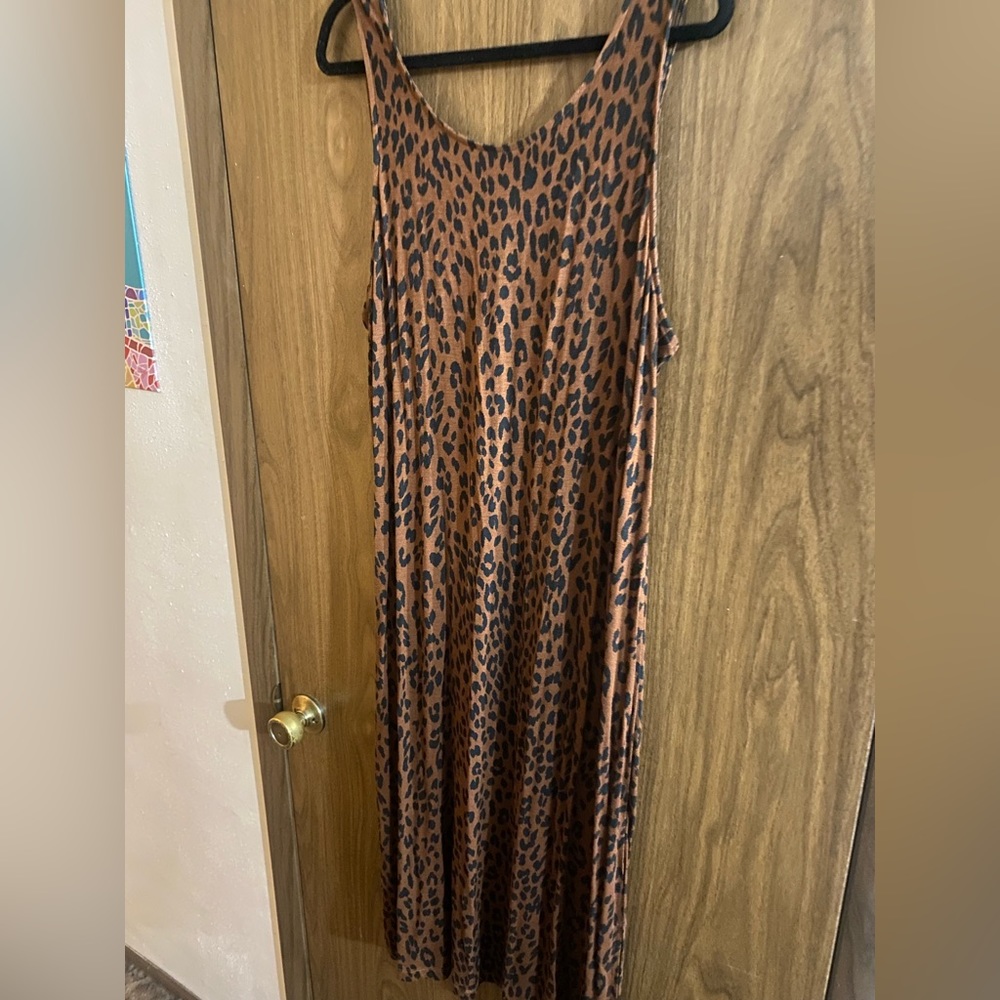 Swimsuits for All leopard print cover up dress size 14-16